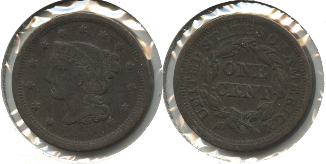 1854 Coronet Large Cent VF-20 #q