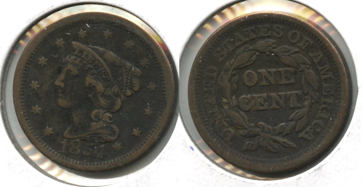 1854 Coronet Large Cent VF-20 #r