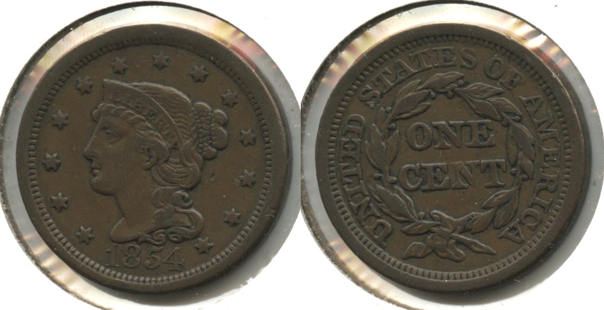 1854 Coronet Large Cent VF-20 #s