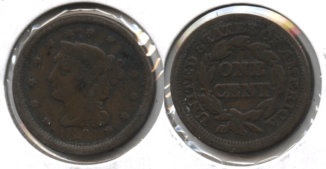 1854 Coronet Large Cent VG-8 #a