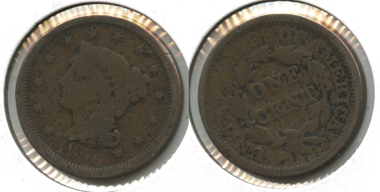 1856 Coronet Large Cent AG-3+