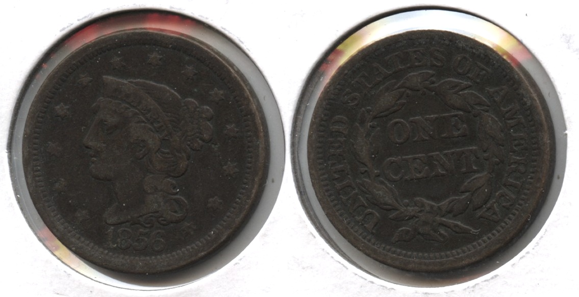 1856 Coronet Large Cent Fine-12 #i