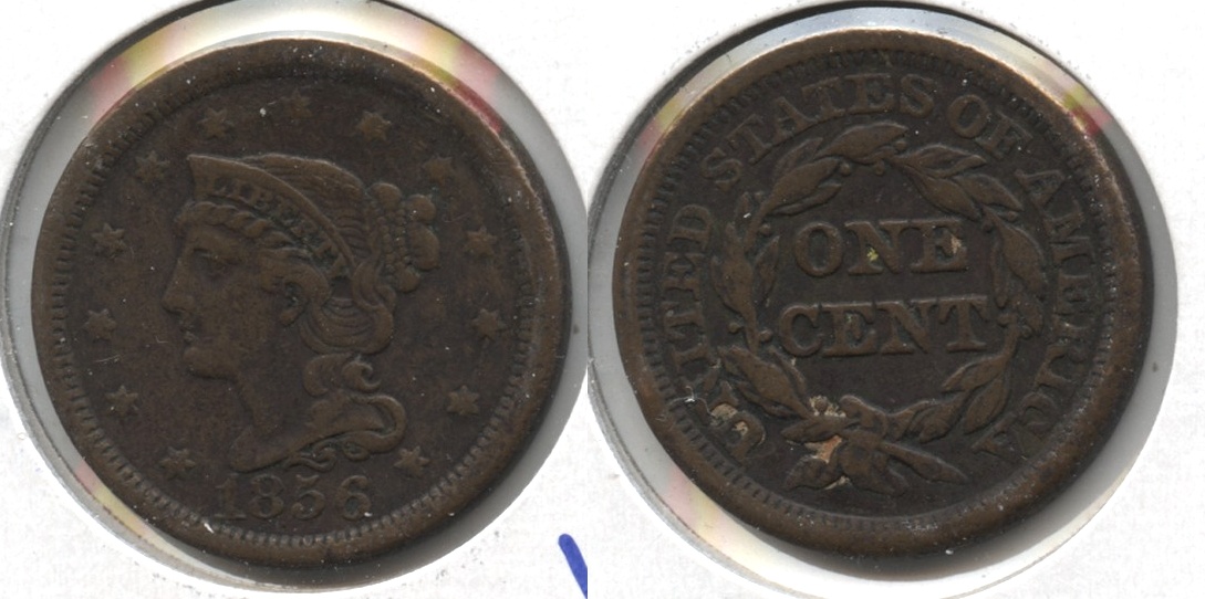 1856 Coronet Large Cent VF-20 #a Lightly Porous