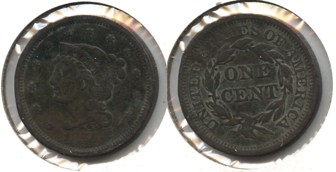 1856 Coronet Large Cent VF-20 #e Some Green