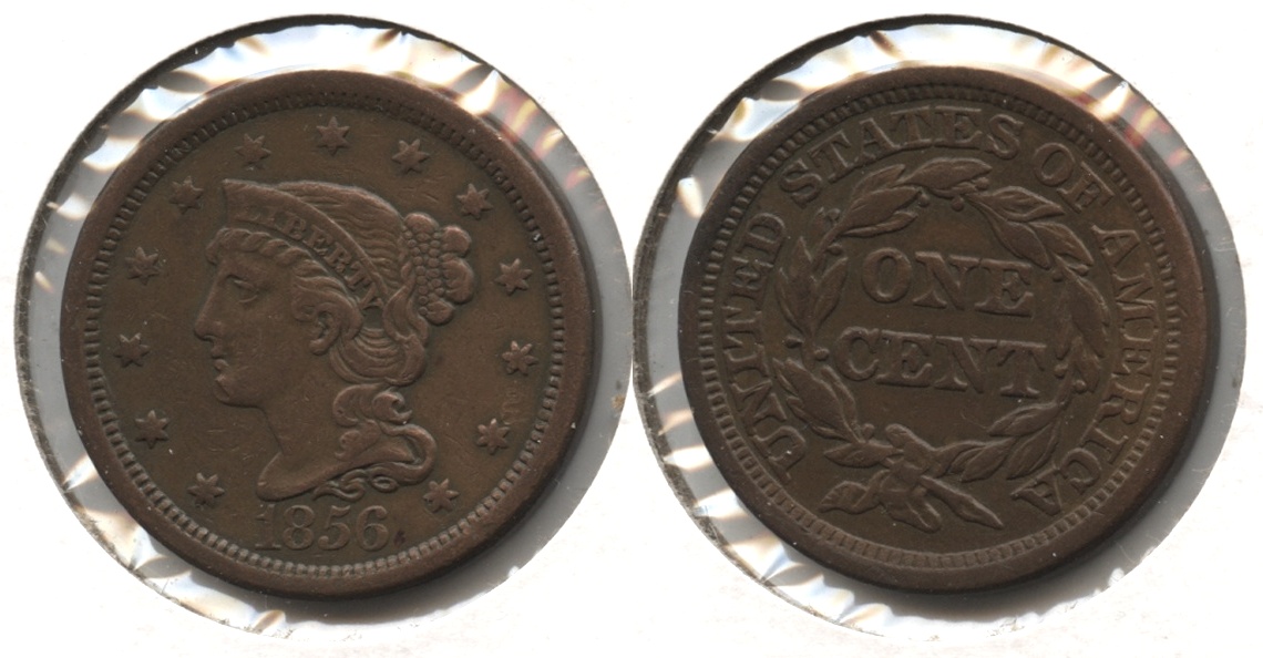1856 Coronet Large Cent VF-35