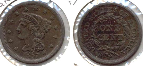 1857 Coronet Large Cent EF-40 Large Date