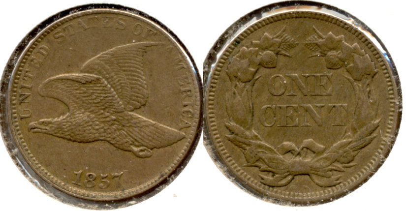 1857 Flying Eagle Cent AU-55