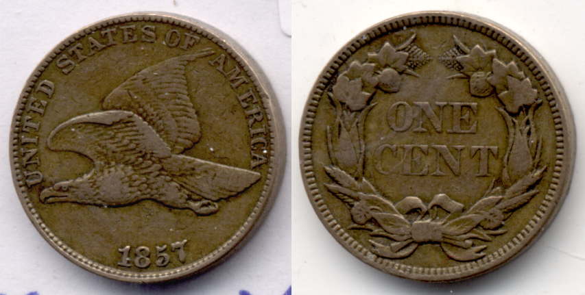 1857 Flying Eagle Cent EF-40 a