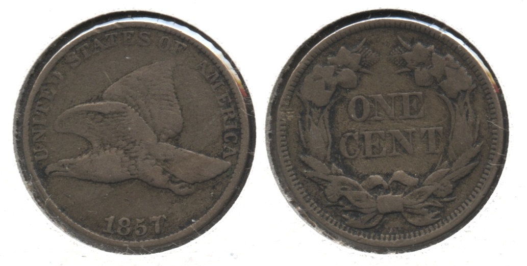 1857 Flying Eagle Cent Fine-12 #ak