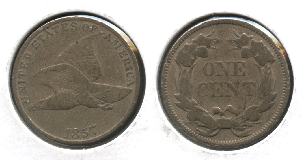 1857 Flying Eagle Cent Fine-12 #aq
