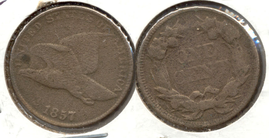 1857 Flying Eagle Cent Fine-12 g Porous