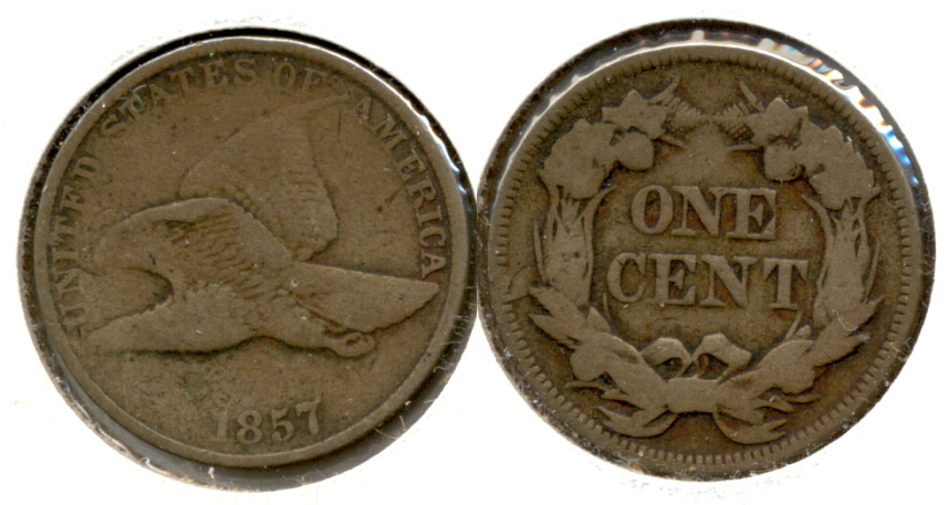 1857 Flying Eagle Cent Fine-12 k