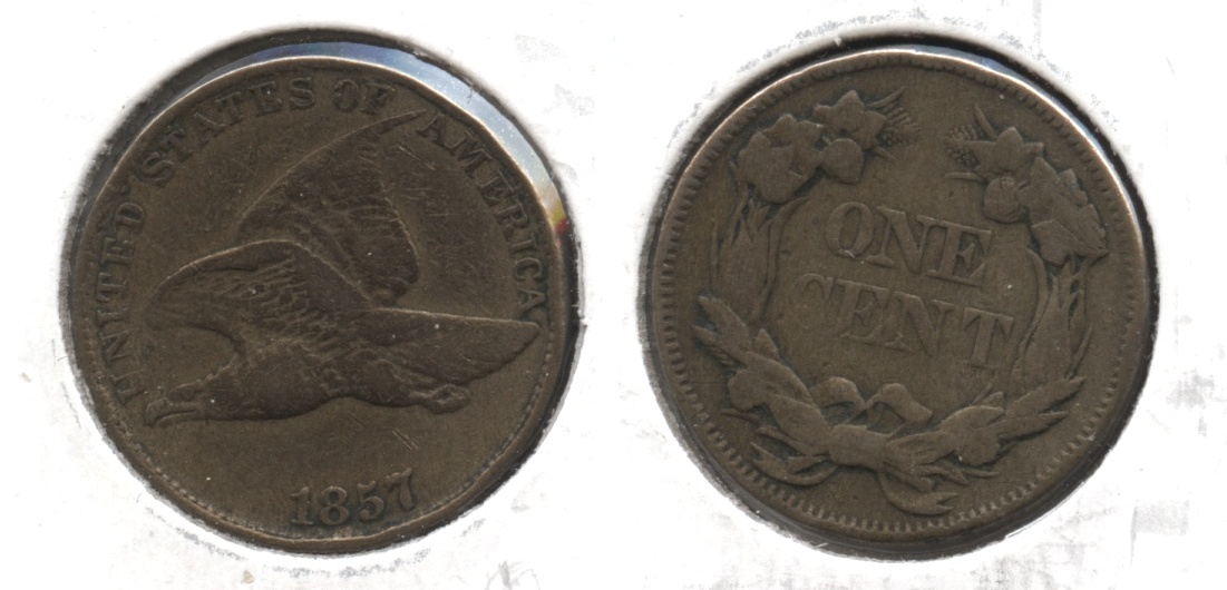 1857 Flying Eagle Cent Fine-12 #x
