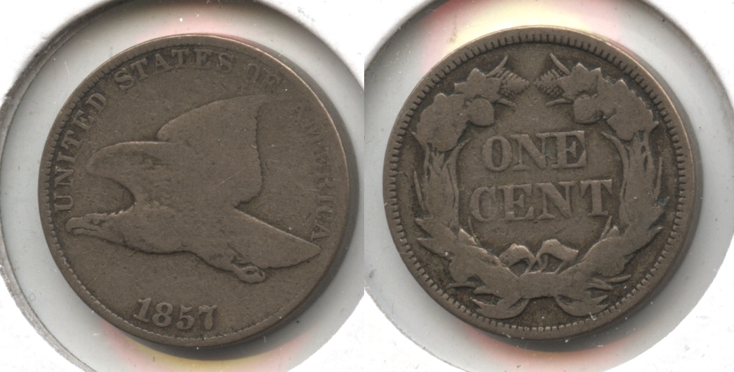 1857 Flying Eagle Cent Good-4 #au
