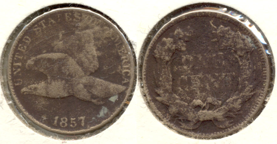 1857 Flying Eagle Cent VG-8 a Rough