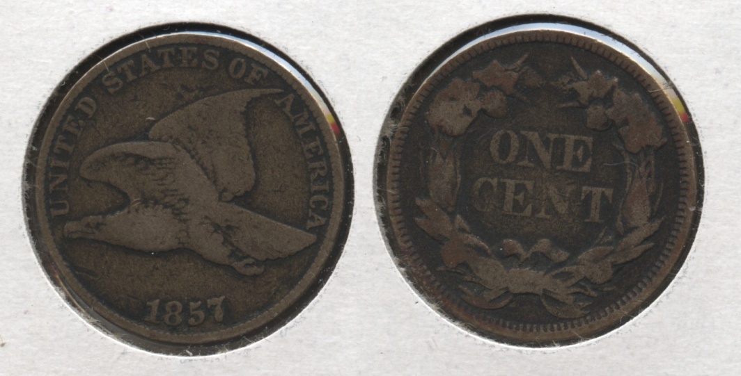 1857 Flying Eagle Cent VG-8 #bg