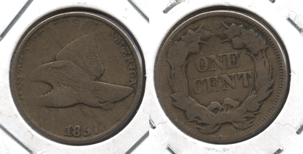 1857 Flying Eagle Cent VG-8 #bi