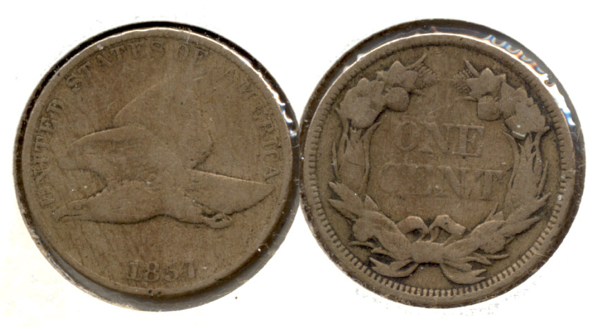 1857 Flying Eagle Cent VG-8 o