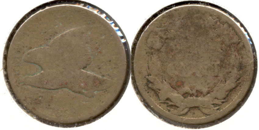 1858 Large Letters Flying Eagle Cent AG-3 h