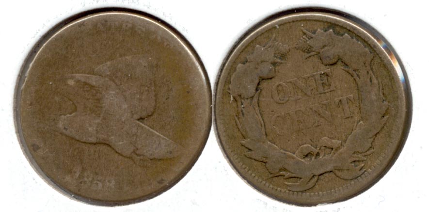 1858 Large Letters Flying Eagle Cent AG-3 i