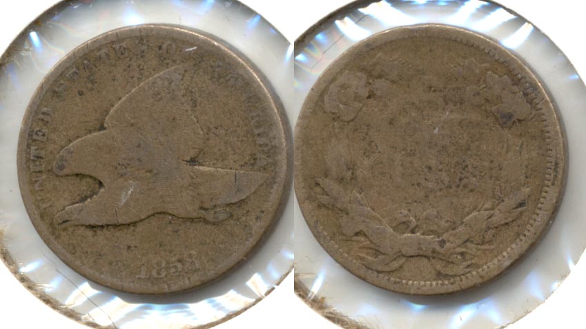 1858 Large Letters Flying Eagle Cent AG-3 j
