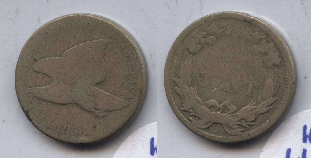 1858 Large Letters Flying Eagle Cent AG-3 #p