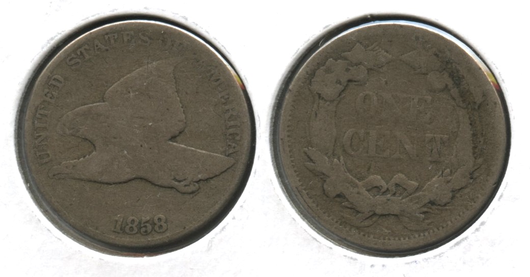 1858 Large Letters Flying Eagle Cent AG-3 #q