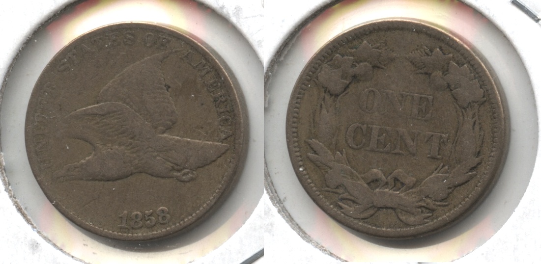 1858 Large Letters Flying Eagle Cent F-12 #s