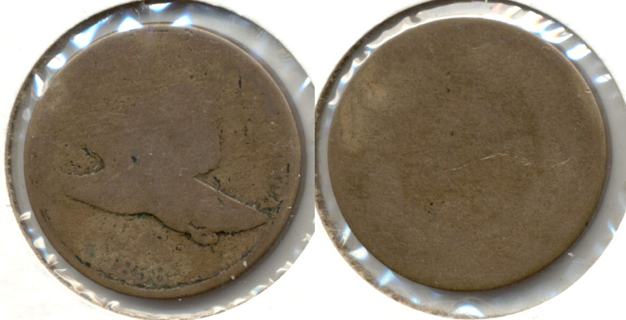 1858 Large Letters Flying Eagle Cent Fair-2 f