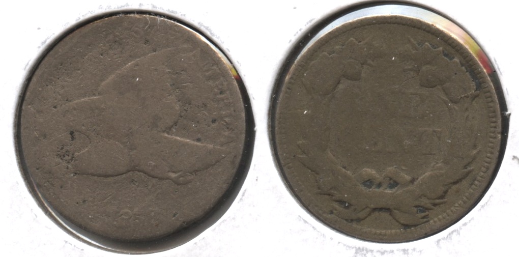 1858 Large Letters Flying Eagle Cent Fair-2 #h