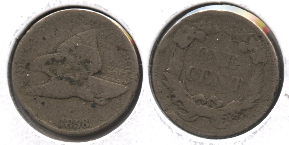 1858 Large Letters Flying Eagle Cent Fair-2 #i