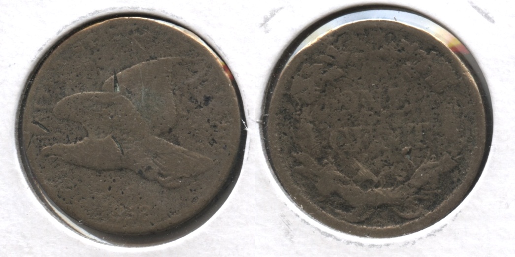 1858 Large Letters Flying Eagle Cent Fair-2 #k