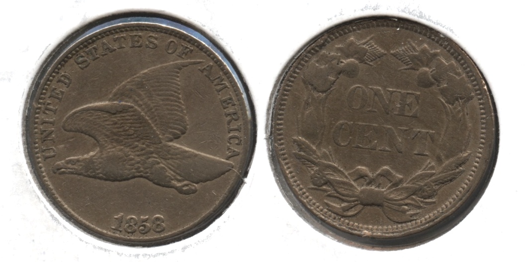 1858 Large Letters Flying Eagle Cent VF-20 #d