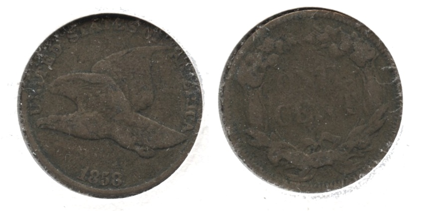 1858 Large Letters Flying Eagle Cent VG-8 #u