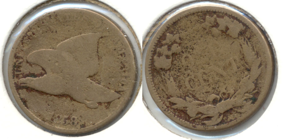 1858 Small Letters Flying Eagle Cent AG-3