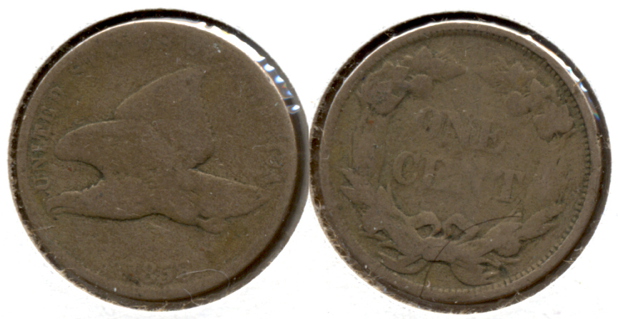 1858 Small Letters Flying Eagle Cent AG-3 l