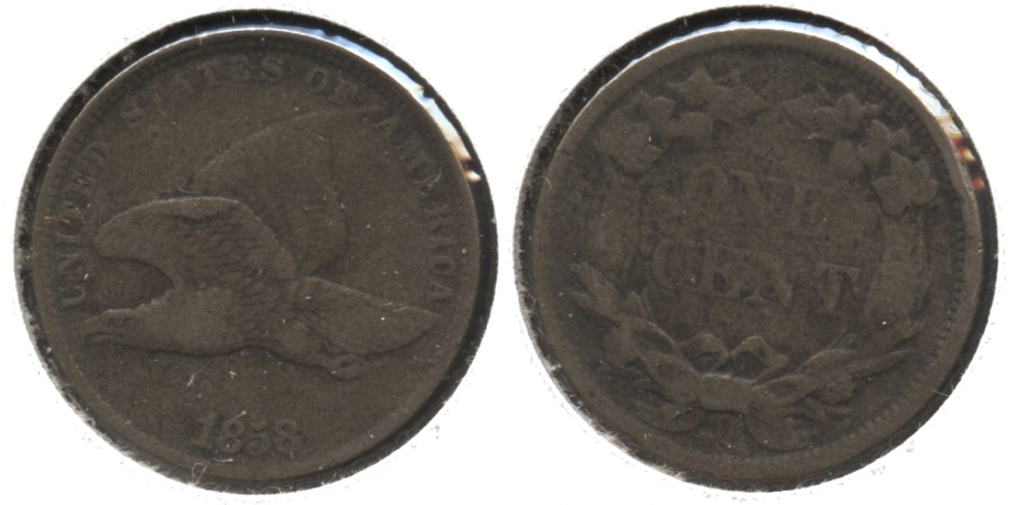 1858 Small Letters Flying Eagle Cent Fine-12 #s