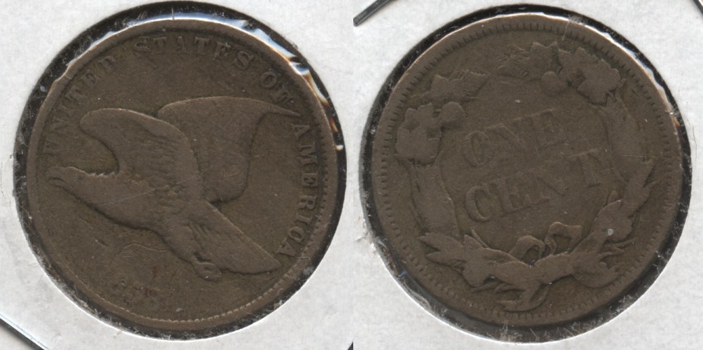 1858 Small Letters Flying Eagle Cent Fine-12 #x