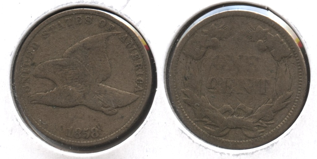 1858 Small Letters Flying Eagle Cent Fine-12 #y