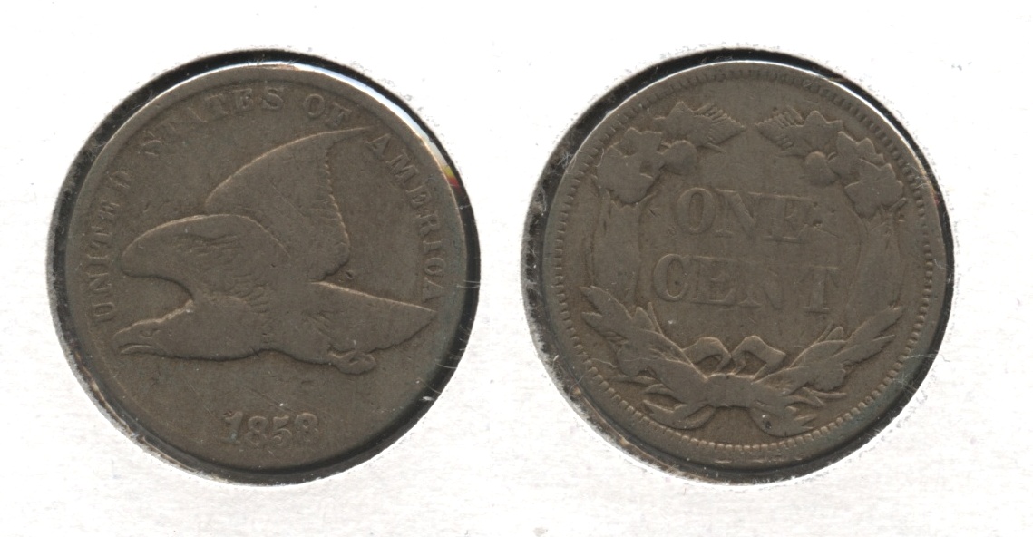 1858 Small Letters Flying Eagle Cent Good-4 #ad