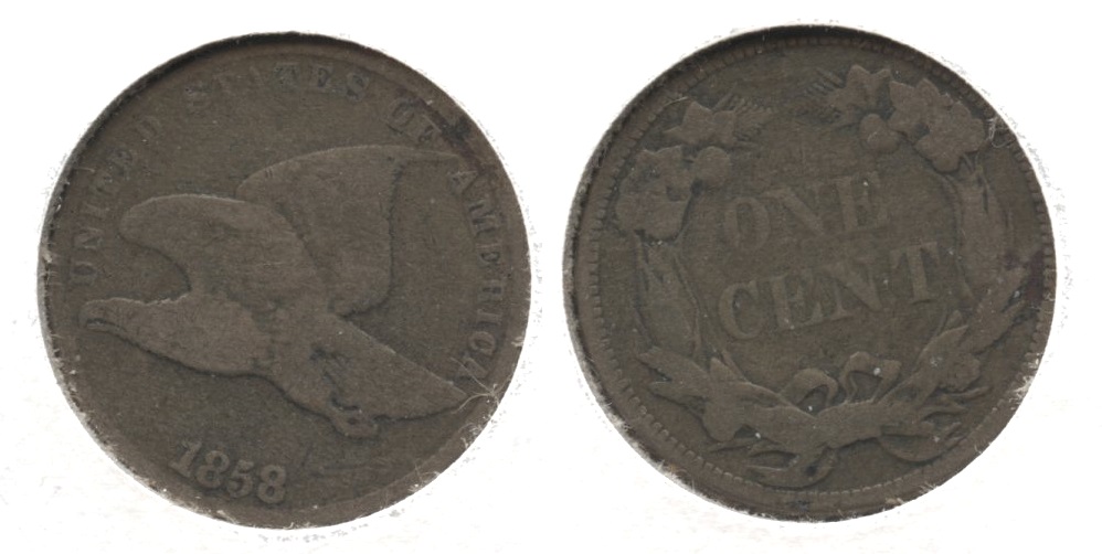 1858 Small Letters Flying Eagle Cent Good-4 #af