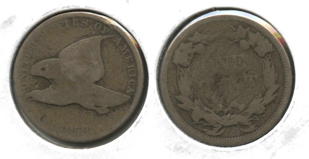 1858 Small Letters Flying Eagle Cent Good-4 #ah Reverse Bump