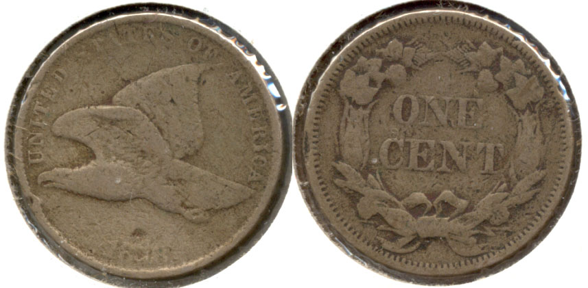 1858 Small Letters Flying Eagle Cent Good-4 b