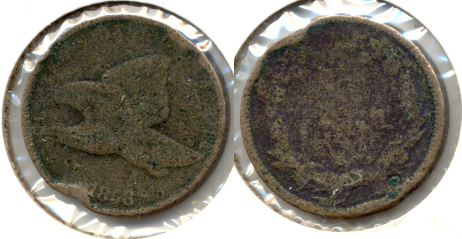 1858 Small Letters Flying Eagle Cent Good-4 k Edge Bumps