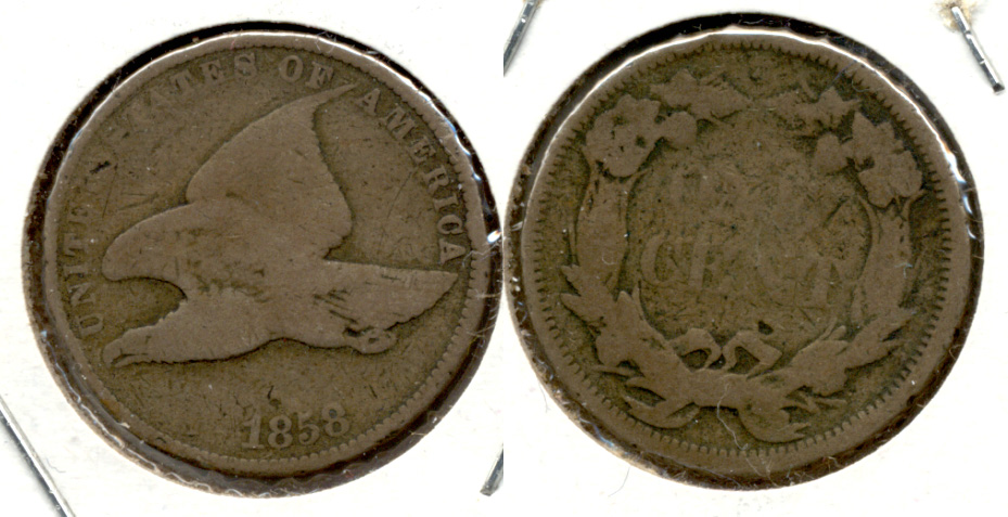1858 Small Letters Flying Eagle Cent Good-4 l