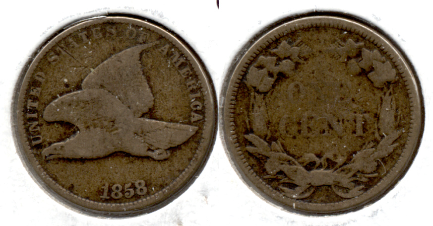 1858 Small Letters Flying Eagle Cent Good-4 n