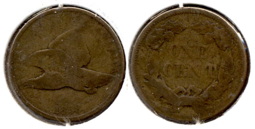 1858 Small Letters Flying Eagle Cent Good-4 r