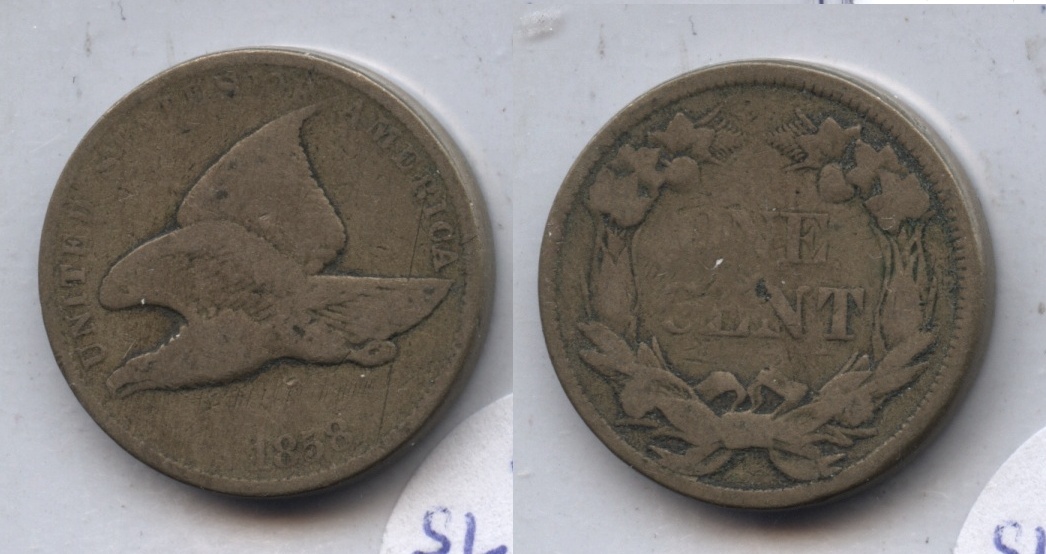 1858 Small Letters Flying Eagle Cent Good-6 #a