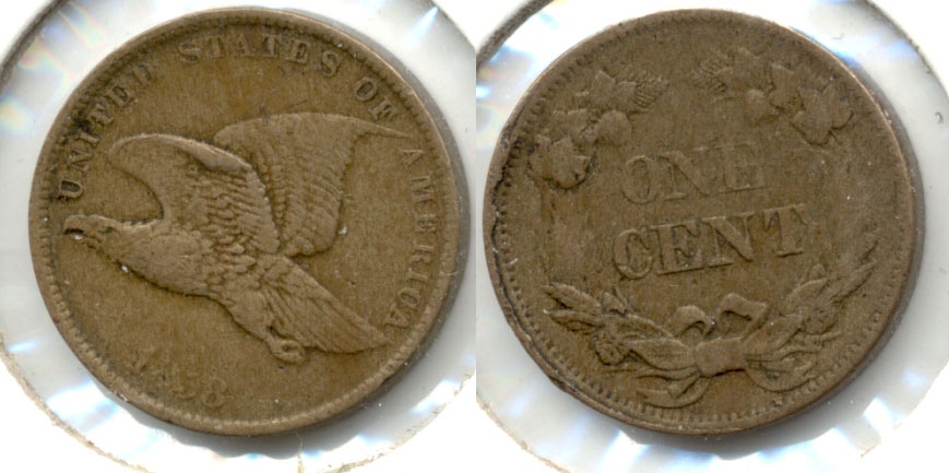 1858 Small Letters Flying Eagle Cent VF-20 g