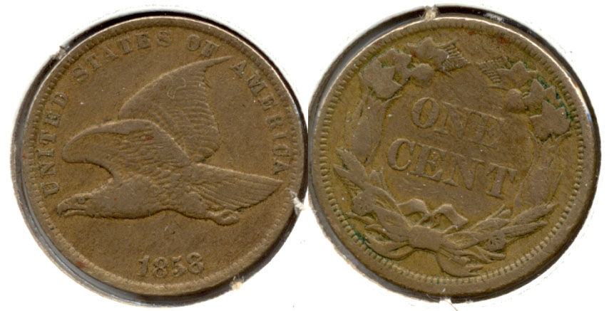 1858 Small Letters Flying Eagle Cent VF-20 i
